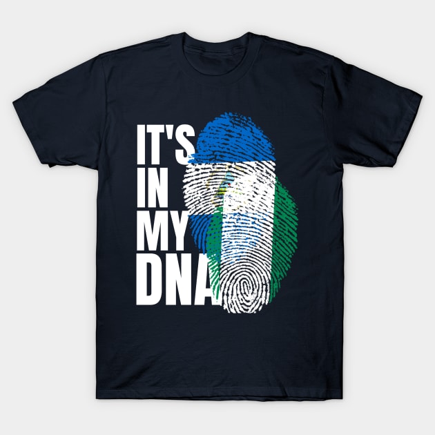 Nigerian And Nicaraguan Mix Heritage DNA Flag T-Shirt by Just Rep It!!